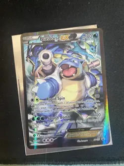Pokemon TCG 2016 Full Art Holo Blastoise EX XY122 Black Star Promo Generations - Image 1