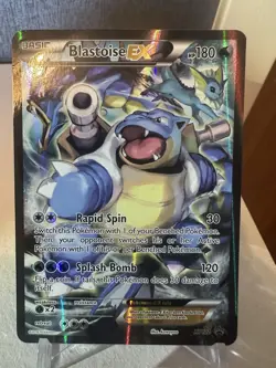 Pokemon TCG Blastoise EX XY122 Black Star Promo Generations Holo Full Art MP/LP - Image 1