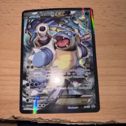 Pokemon TCG Blastoise EX XY122 Black Star Promo Full Art Holo Card - Image 1