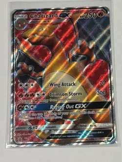 POKEMON TCG SM PROMO SM60 CHARIZARD GX FULL ART HOLO 250 HP STAGE 2 FIRE - Image 1