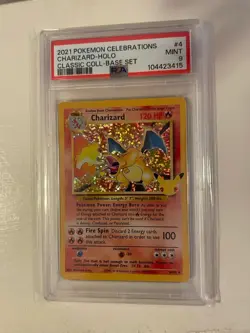 Pokemon TCG Charizard Holo Rare Card PSA 9 Gem Mint, Celebrations 4/102 - Image 1