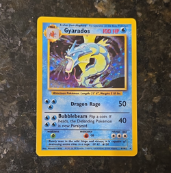 Pokemon TCG Gyarados Holo Rare Base Set 6/102 1999 Stage 1 100 HP English - Image 1