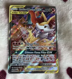 The Pokemon Company Charizard & Braixen GX SM230 Black Star Promo Holo TAG TEAM - Image 1