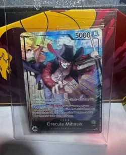 PSA Magazine Promo - One Piece Dracule Mihawk Leader Card OP14-020 Sealed - Image 1