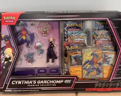 Pokemon TCG Cynthia's Garchomp ex Premium Collection Box Sealed Some Box Wear - Image 1