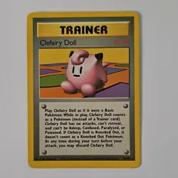 Wizards of the Coast Pokemon TCG Base Set Clefairy Doll 70/102 Rare Unlimited - Image 1