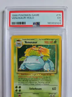 Venusaur 015/102 Base Set Holo WOTC Vintage Pokemon Card PSA 5 - Image 5