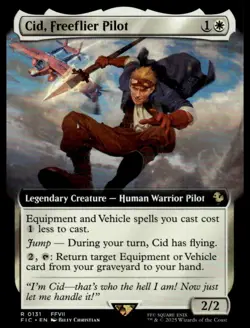 Commander: FINAL FANTASY #131 Cid, Freeflier Pilot (Extended Art) - Image 1