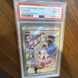 Pokemon Irida Full Art Ultra Rare Holo Crown Zenith GG63/GG70 PSA 10 2023 - Image 1