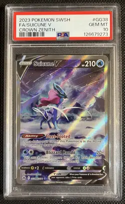 Pokemon Card 💎PSA 10 💎Suicune V Crown Zenith Gg38/Gg70 Holo Ultra Rare Alt Art - Image 1