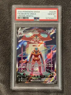 Pokemon TCG Deoxys VMAX Crown Zenith: Galarian Gallery GG45/GG70 PSA 10 - Image 1