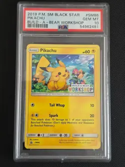 Build a Bear Pokemon Card Pikachu SM86 Promo Trading Card TCG PSA 10 Graded - Image 1
