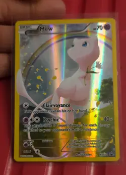 Mew XY110 XY Holo Black Star Promo Pokemon Card Rainbow 2016 Rare Full Art Card - Image 1