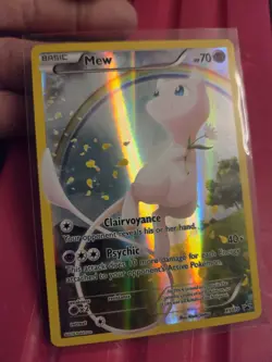 Mew XY110 XY Holo Black Star Promo Pokemon Card Rainbow 2016 Rare Full Art Card - Image 3