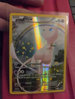 Mew XY110 XY Holo Black Star Promo Pokemon Card Rainbow 2016 Rare Full Art Card - Image 4