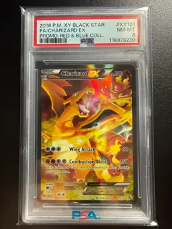 Pokemon Charizard EX XY121 2016 XY Black Star Promo Full Art Holo - PSA 8 - Image 1