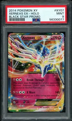 2014 Pokemon XY Xerneas EX Holo Black Star Promo #XY07 PSA 9 MINT - Image 1