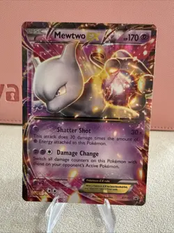 Pokemon Mewtwo EX TCG Black Star Promo Card XY 107 NM - Image 1