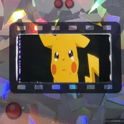Authentic 35mm Pokemon Film Cell Pikachu Crying The First Movie FSA Cracked Ice - Image 1