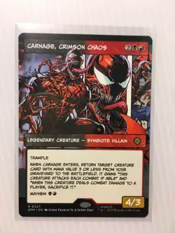 MTG Carnage, Crimson Chaos (Borderless) - 0227 - Marvel's Spider-Man MTG NM/M - Image 1