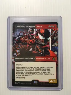 MTG Carnage, Crimson Chaos (Borderless) - 0227 - Marvel's Spider-Man MTG NM/M - Image 3
