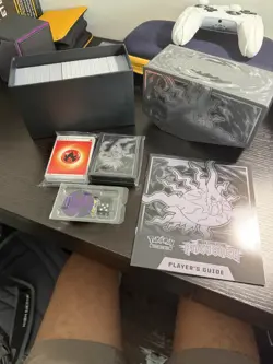 ~500 cards BULK LOT Pokemon TCG w/ pitch black ETB items and box * READ BELOW* - Image 1