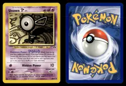 Unown [F] 48/75 Unlimited Uncommon Neo Discovery Pokemon Card - Image 1