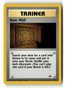 Pokemon Card Ruin Wall Unlimited LP Neo Discovery 74/75 - Image 1