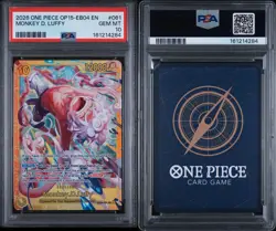 One Piece CCG Monkey D. Luffy OP15-EB04 #061 Foil SEC EN 2026 PSA 10 - Image 1