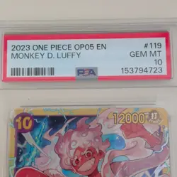 Monkey D. Luffy OP05-119 SEC Foil English 2023 One Piece TCG PSA 10 OG PRINT - Image 2