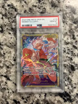 Monkey D. Luffy OP05-119 SEC One Piece OP-05 English Gear 5 PSA 10 Gem Mint - Image 1