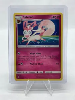 Pokemon 2018 Sun & Moon Forbidden Light Sylveon 87/131 Rare Card LP - Image 1