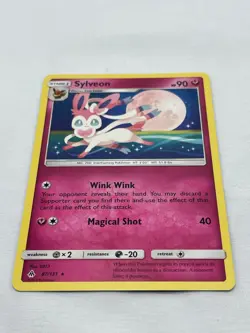 Pokemon 2018 Sun & Moon Forbidden Light Sylveon 87/131 Rare Card LP - Image 3