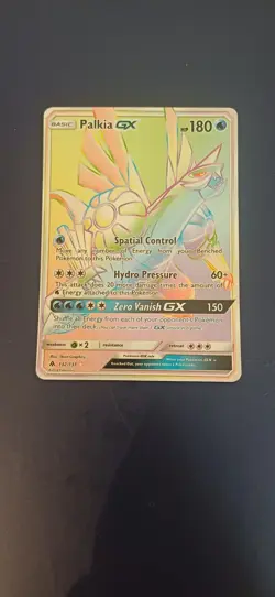 Pokemon TCG Sun & Moon Forbidden Light Palkia GX 132/131 Secret Rare EXC - Image 1
