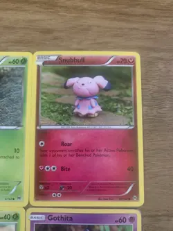 Pokemon Card Yuka Morii Bundle - 4 Cards - Cacnea Snubbull Foongus Gothita - Image 4