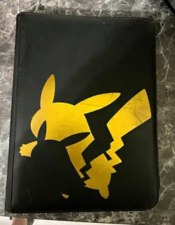 Ultra PRO Pikachu Black/Gold Zippered 3-Ring Binder 9-Pocket 360 Capacity - Image 1