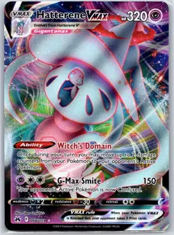 Hatterene VMAX 066/159 Holo VMAX Rare Crown Zenith Pokemon Near Mint - Image 1