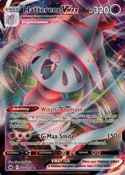 HATTERENE VMAX - 066/159 - CROWN ZENITH - Holo VMAX Rare Pokemon ✅ NM/M ✅ - Image 1