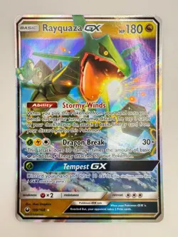 Rayquaza GX Holo Ultra Rare Celestial Storm 109/168 Pokemon Card NM - Image 1