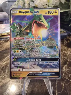 Rayquaza GX Holo Ultra Rare 109/168 Celestial Storm Pokemon Tcg - Image 1