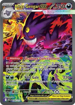 Mega Gengar EX 284/217 Secret Rare Full Art Holo ASC English Pokemon TCG - Image 1