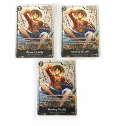 3x Monkey D. Luffy P-075 Sealed Foil Promo One Piece TCG Tin Pack Vol 2 English - Image 1