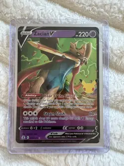 Zacian V - 016/025 - Pokemon Celebrations Sword & Shield Ultra Rare Card NM - Image 1