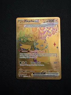 Pokemon Pikachu ex 179/131 Prismatic Evolutions Gold Hyper Rare Holo NM - Image 1