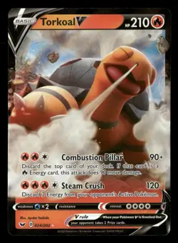 Torkoal V - 024/202 - Ultra Rare - Sword & Shield Base - Pokemon Card - NM/M - Image 1