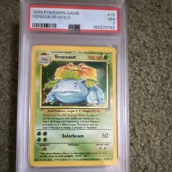 Wizards of the Coast Pokemon TCG Venusaur Base Set Holo 15/102 1999 PSA 7 - Image 1
