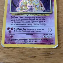 Pokemon TCG Base Set Alakazam Holo Rare 1/102 80 HP English 1999 WOTC - Image 4