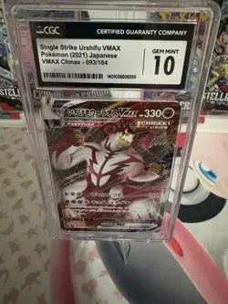 CGC 10 Single Strike Urshifu VMAX 093/184 S8b Japanese Pokemon 2021 - Image 1