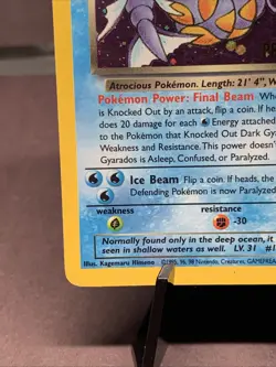 Pokemon TCG Dark Gyarados 8/82 Team Rocket Prerelease Holo Rare VTG WOTC LP- - Image 5