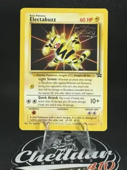 Pokemon TCG 1999 Electabuzz Stamped WB Kids First Movie Black Star Promo LP PTS - Image 1